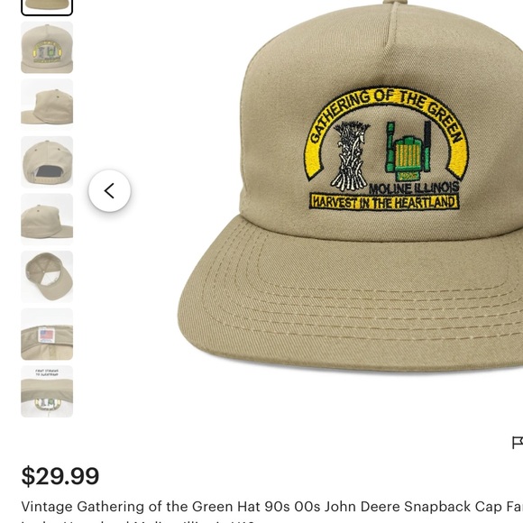 🚜 John Deere 2008 GATHERING OF THE GREEN SNAP BACK CAP  Made in 🇺🇸 - Picture 4 of 15